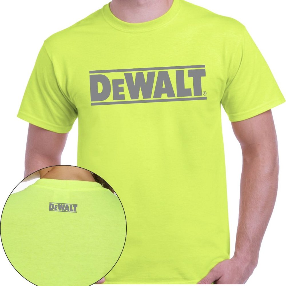 DEWALT LOGO T-SHIRT - USA CONSTRUCTION 100 % COTTON - BRAND NEW TEE